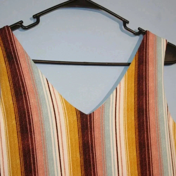 iZ Buyer A-Line Womens Striped Dress Polyester Sleeveless Button Up Front Dress - Picture 10 of 13